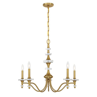 Savoy House - 1-1361-5-322 - Five Light Chandelier - Champlain - Warm Brass