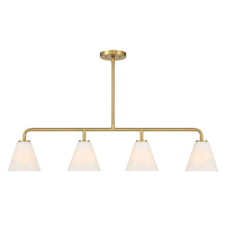 Savoy House - 1-4014-4-322 - Four Light Linear Chandelier - Blair - Warm Brass