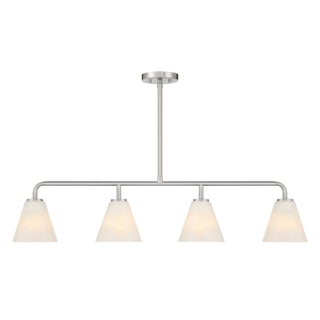 Savoy House - 1-4014-4-SN - Four Light Linear Chandelier - Blair - Satin Nickel
