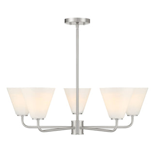 Savoy House - 1-4015-5-SN - Five Light Chandelier - Blair - Satin Nickel