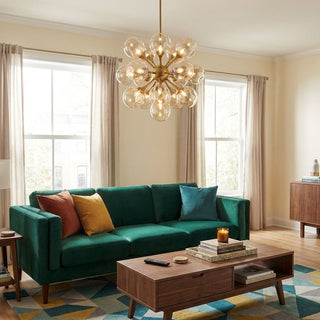 Matisse 16 Light Chandelier in Warm Brass