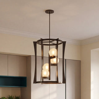 Darien Four Light Pendant in Mediterranean Bronze