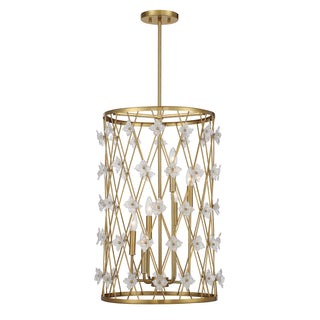 Savoy House - 3-8412-6-322 - Six Light Pendant - Bailey - Warm Brass