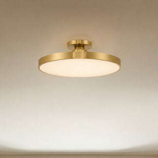 Thayer LED Semi-Flush Mount in Warm Brass