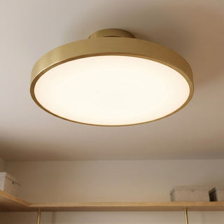 Thayer LED Semi-Flush Mount in Warm Brass