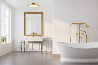 Thayer LED Semi-Flush Mount in Warm Brass