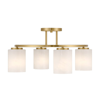 Savoy House - 6-4693-4-322 - Four Light Semi-Flush Mount - Herron - Warm Brass