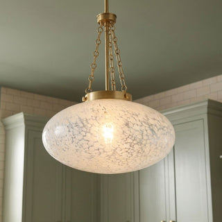 Willow One Light Pendant in Warm Brass