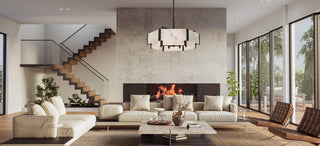 Orleans Six Light Pendant in Black Cashmere