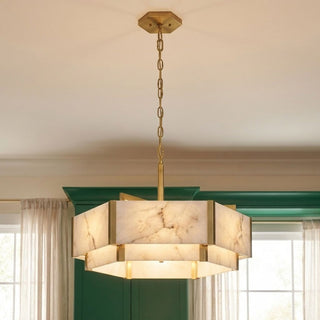 Orleans Six Light Pendant in Distressed Gold
