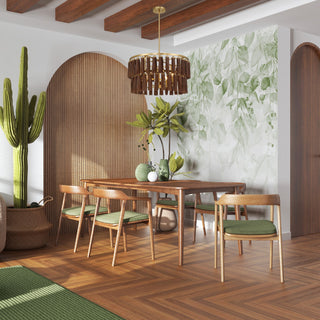 Aquitane Four Light Pendant in Warm Brass