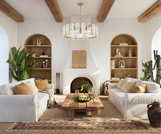 Antolini Five Light Pendant in Warm Brass