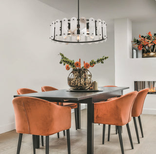 Antolini Five Light Pendant in Black Cashmere