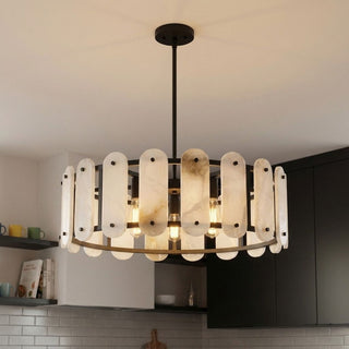 Antolini Five Light Pendant in Black Cashmere