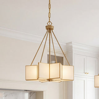 Reiling Three Light Pendant in Warm Brass