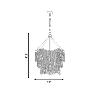 Melia Six Light Pendant in Cypress