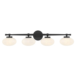 Savoy House - 8-1050-4-BK - Four Light Bathroom Vanity - Barrow - Matte Black