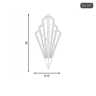 Rivage LED Wall Sconce in Warm Brass