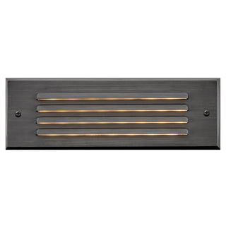 Louvered Brick Light LED Flush Step Light 12V in Satin Black