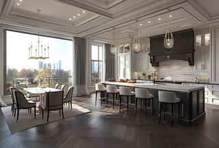 Lilium Lilium 6-Light Chandelier in Modern Brass