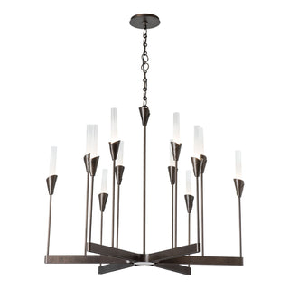 Hubbardton Forge - 101706-SKT-07-WC0821 - Lilium 12-Light Chandelier - Lilium - Dark Smoke