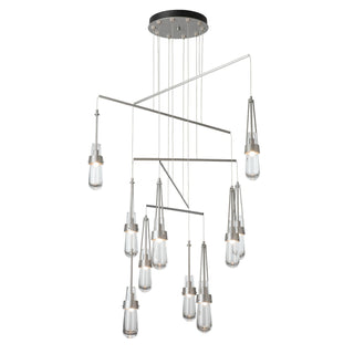 Hubbardton Forge - 131149-SKT-STND-82-ZM0434 - Link 10-Light Clear Glass Mobile Pendant - Link - Vintage Platinum