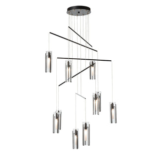 Hubbardton Forge - 131154-SKT-STND-89-ZM0065 - Exos 10-Light Mobile Pendant - Exos - Ink