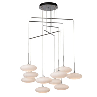 Hubbardton Forge - 131157-SKT-STND-82-GS0818 - Clouds 10-Light Mobile Pendant - Clouds - Vintage Platinum