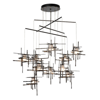 Hubbardton Forge - 131160-SKT-STND-14-YC0305 - Tura 10-Light Frosted Glass Mobile Pendant - Tura - Oil Rubbed Bronze