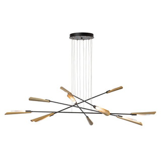 Hubbardton Forge - 131412-SKT-LONG-10-86-WC0822 - Flight 10-Light Pendant - Flight - Black