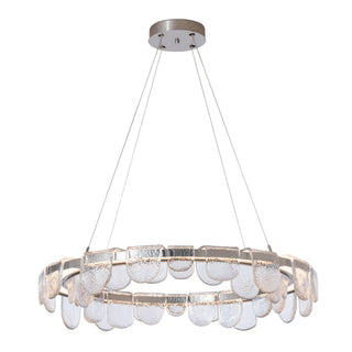 Hubbardton Forge - 139982-LED-STND-85-ZM0846 - Riverbed Circular LED Pendant - Riverbed - Sterling