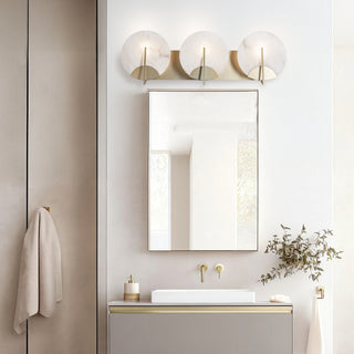 Callisto Callisto 3-Light Bath Sconce in Modern Brass