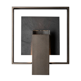 Hubbardton Forge - 302660-SKT-14-SL-ZM0850 - Shadow Box Small w/Slate Dark Sky Friendly Outdoor Sconce - Shadow Box - Coastal Oil Rubbed Bronze