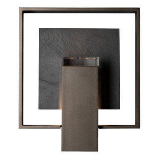 Hubbardton Forge - 302662-SKT-14-SL-ZM0850 - Shadow Box Medium w/Slate Dark Sky Friendly Outdoor Sconce - Shadow Box - Coastal Oil Rubbed Bronze