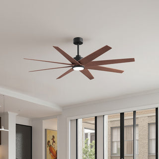 Ariella - LK 64" Ceiling Fan in Matte Black
