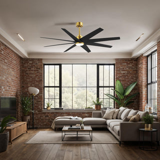 Ariella - LK 64" Ceiling Fan in Brushed Brass