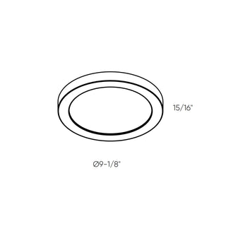 Radiance One Light Flush Mount in Black