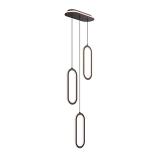 Dals - FPDC3-CC-BK - Three Light Pendant - Atom - Black