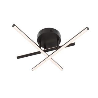 Dals - SSFM20-CC-BK - Three Light Flush Mount - Asterisk - Black