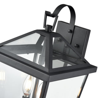 Mensun 2-Light Outdoor Wall Sconce Textured Black