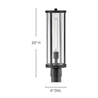 Alfie LED Outdoor Post Mount in Black