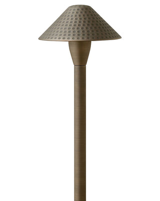 Hardy Island Path Light 12V Small Hammered LED Path Light in Matte Bronze