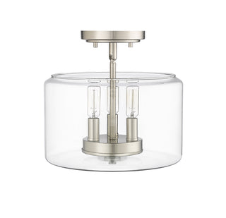 Asheville 3-Light Semi-Flush Ceiling Mount Brushed Nickel