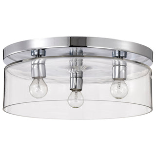 Nuvo Lighting - 60-8074 - Three Light Flush Mount - Marlowe - Polished Nickel