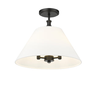 Millennium - 16403-MB - Three Light Semi-Flush Mount - Adorra - Matte Black