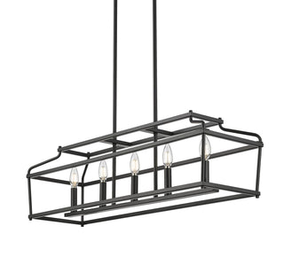 Millennium - 19105-MB - Five Light Chandelier - Nellita - Matte Black