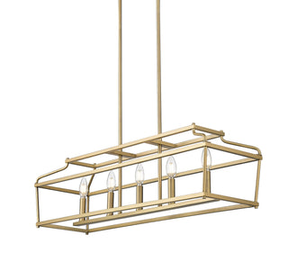 Millennium - 19105-VB - Five Light Chandelier - Nellita - Vintage Brass