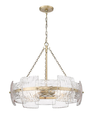 Millennium - 199904-VB - Four Light Pendant - Sinclara - Vintage Brass