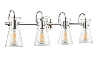 Millennium - 21004-PN - Four Light Vanity - Camellia - Polished Nickel