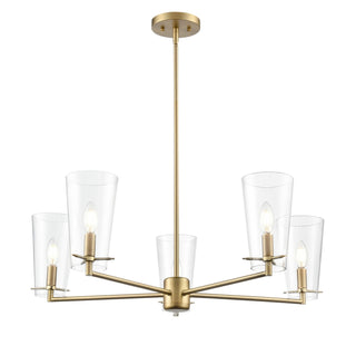 Millennium - 217005-VB - Five Light Chandelier - Maccan - Vintage Brass